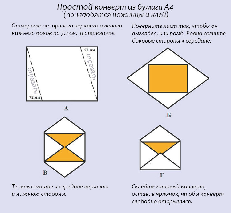 простой конверт А4